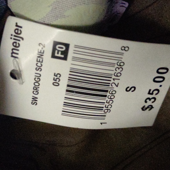 Star Wars Disney Grogu Graphic Sun Blue Oversized Cotton Drawstring Hoodie S NWT - Picture 9 of 9